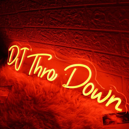 Dj Throw Down Red Led Neon Sign - Shineneon
