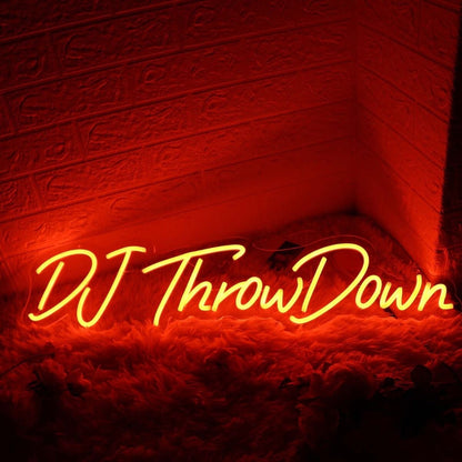 Dj Throw Down Red Led Neon Sign - Shineneon