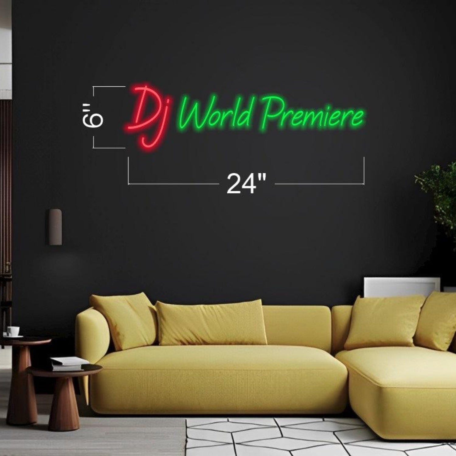Dj World Premiere Red Green Led Neon Sign For Indoor Decor | Shineneon