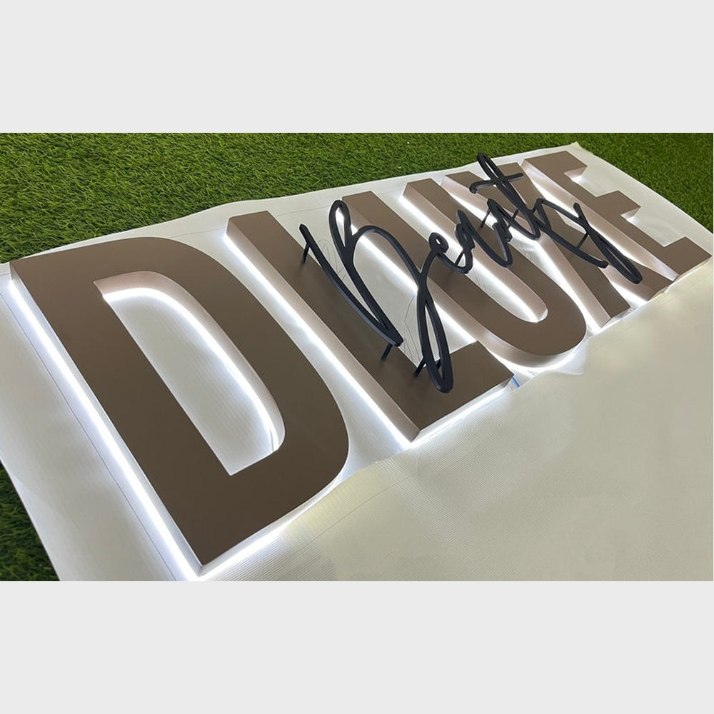 Dluxe Beauty 3D Backlit Channel Letters Led Light Sign