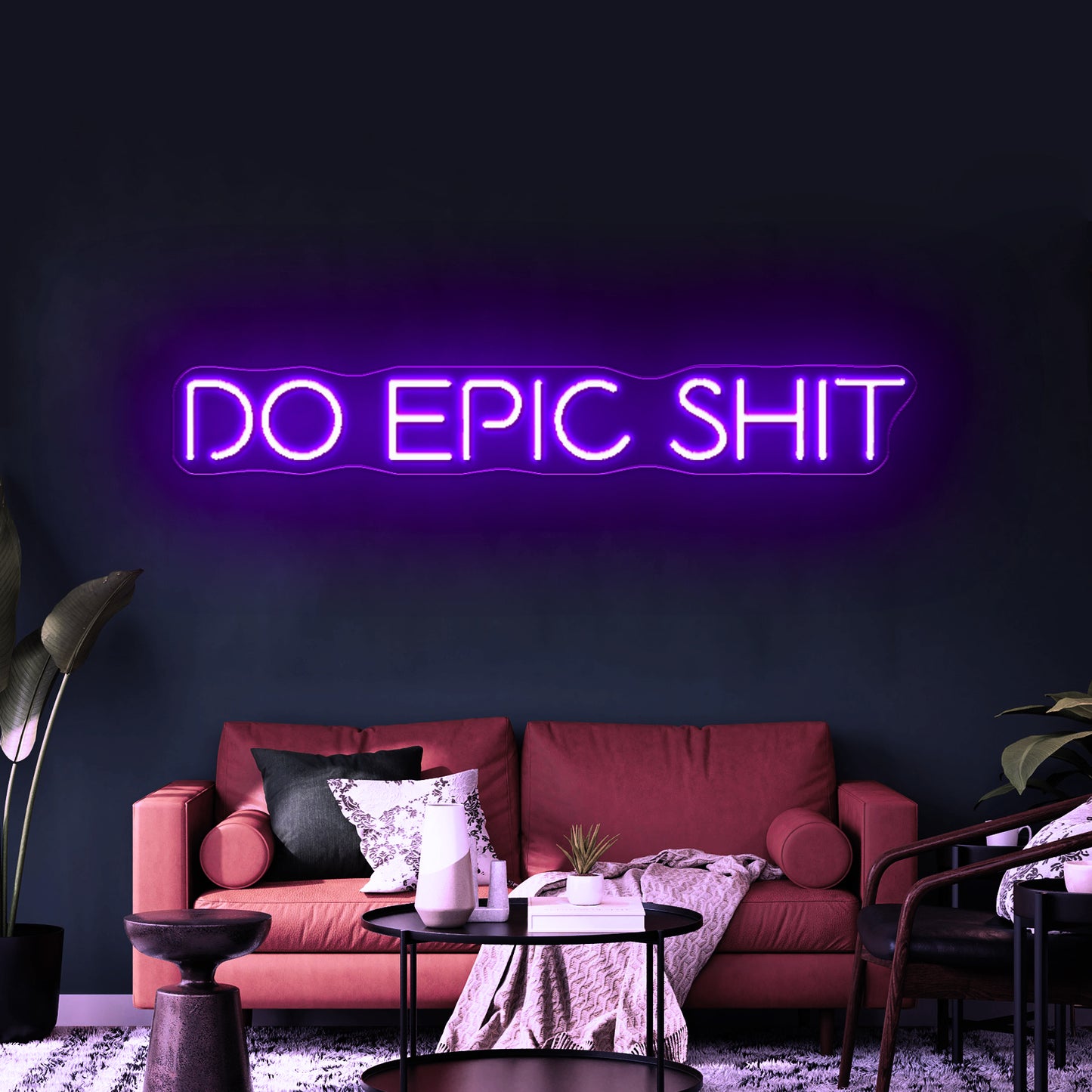 Do Epic Shit Neon Sign Mancave Studio Bar Decor Neon Lettering