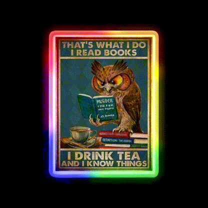 Do I Read Books I Drink Cocktail Bar Decor Led Neon Sign Rgb Color - LED neon sign close-up detail