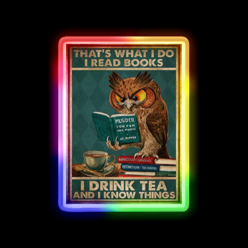 Do I Read Books I Drink Cocktail Bar Decor Led Neon Sign Rgb Color - LED neon sign close-up detail