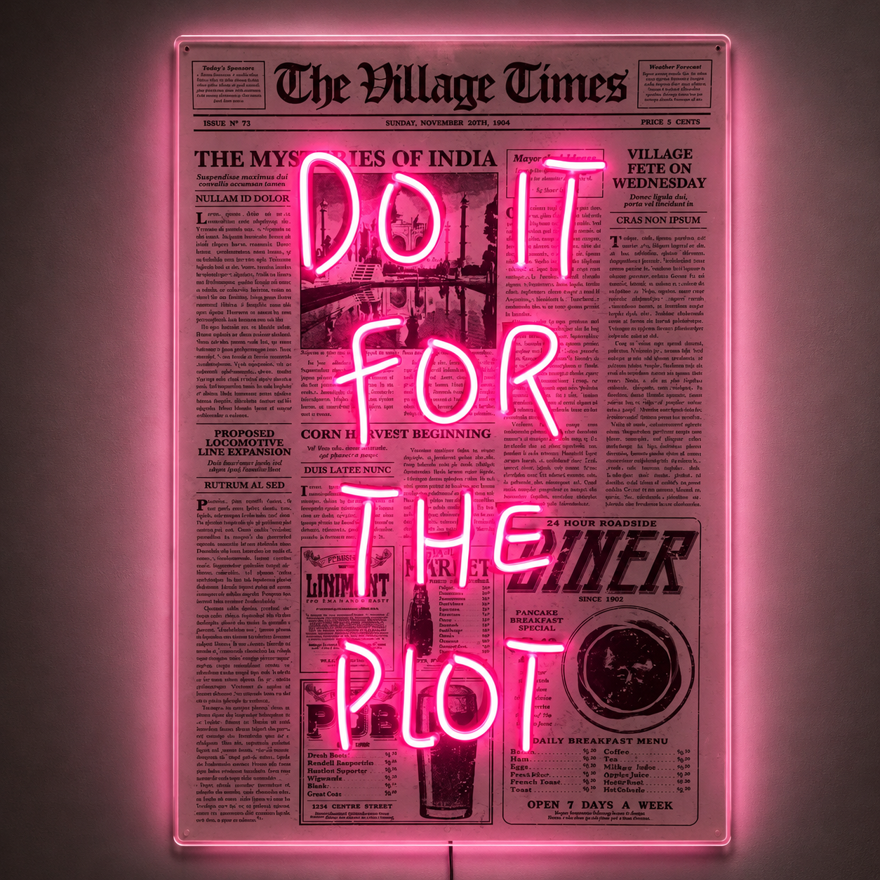 Do It For The Plot LED Neon Sign - 02 High-Converting Product Image