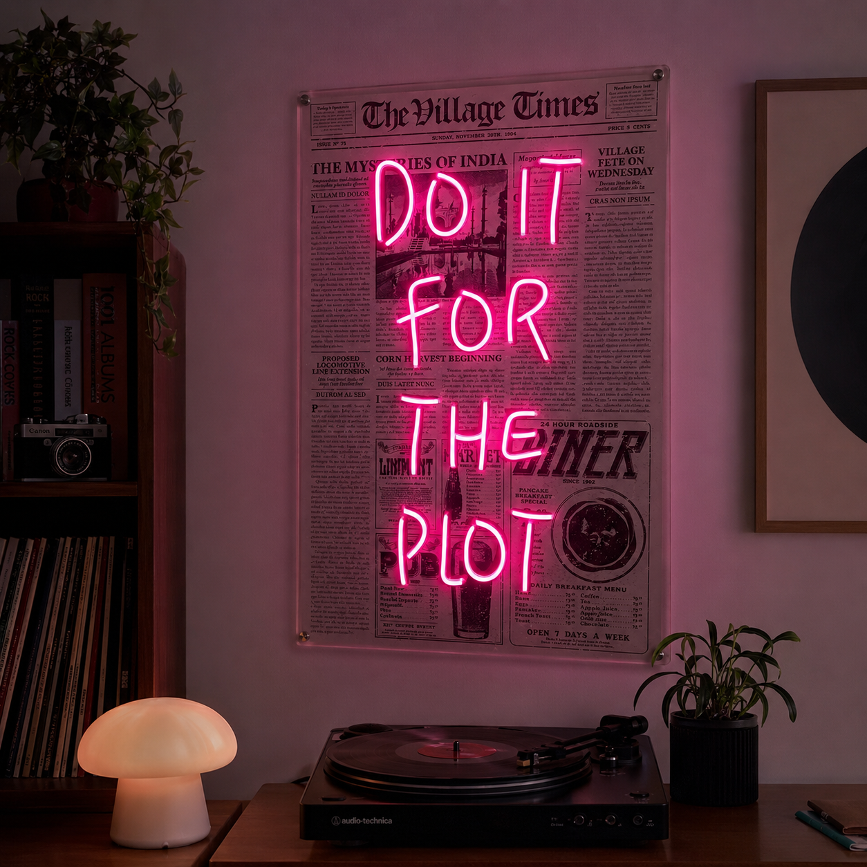 Do It For The Plot LED Neon Sign - 03 Real Lifestyle Scene