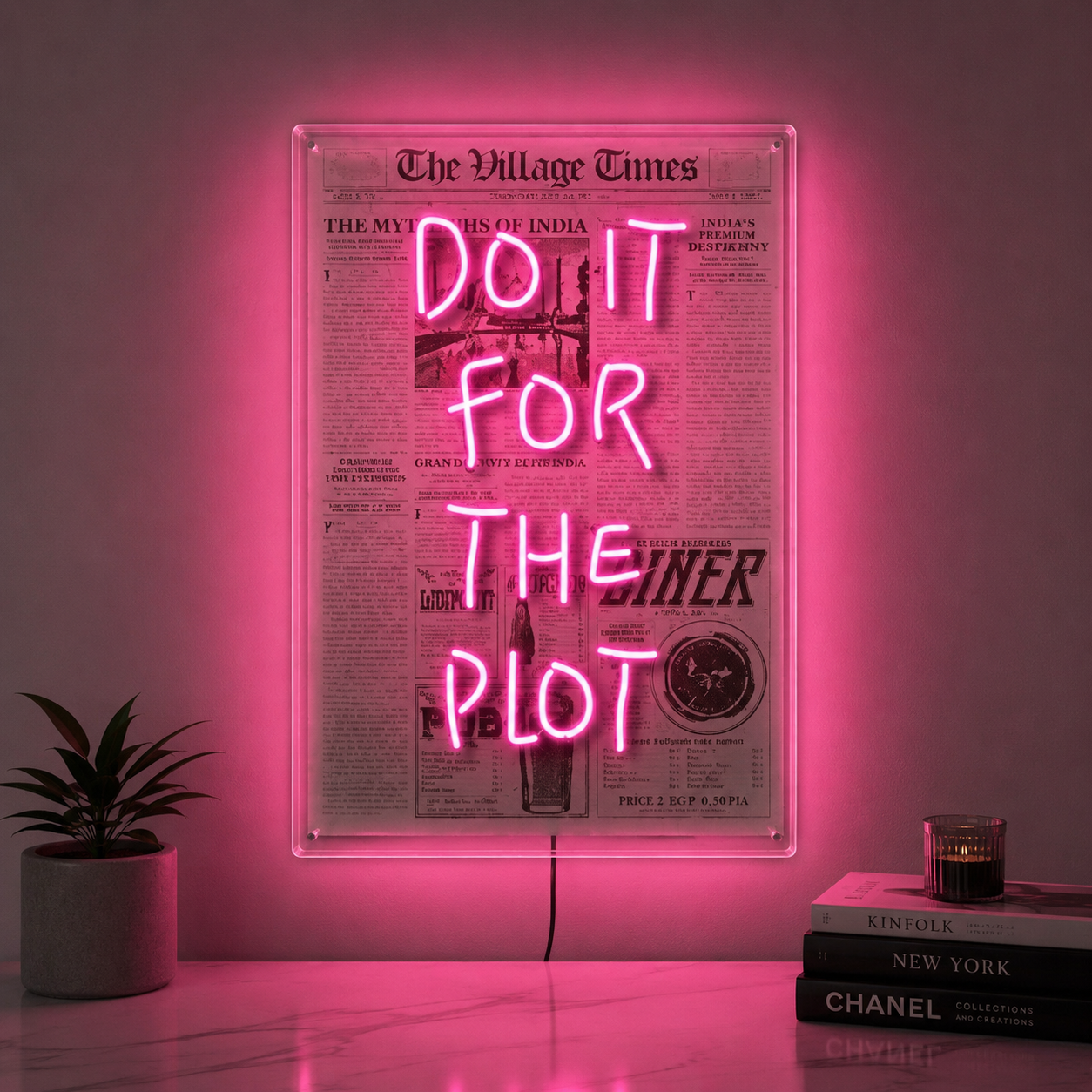 Do It For The Plot Wall Decor LED Neon Sign - 02 High-Converting Product Image