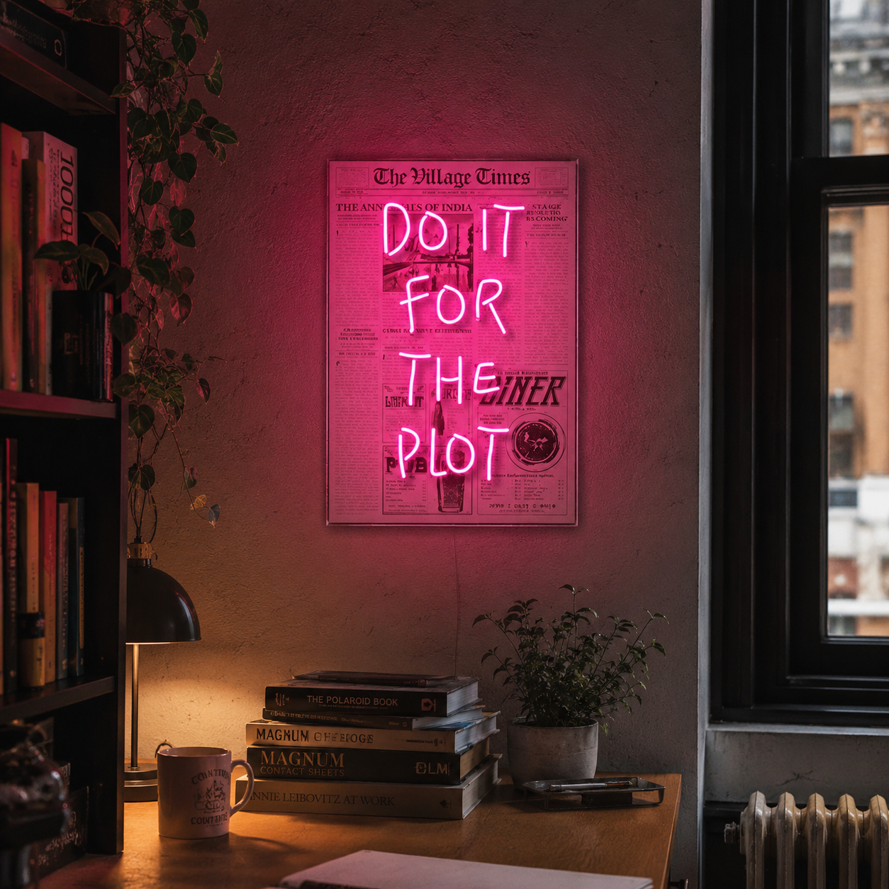 Do It For The Plot Wall Decor LED Neon Sign - 03 Real Lifestyle Scene