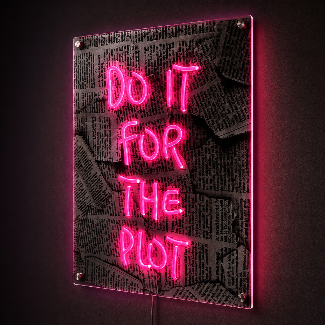 Do It For The Plot Wall Decor Room Decor LED Neon Sign - 02 High-Converting Product Image