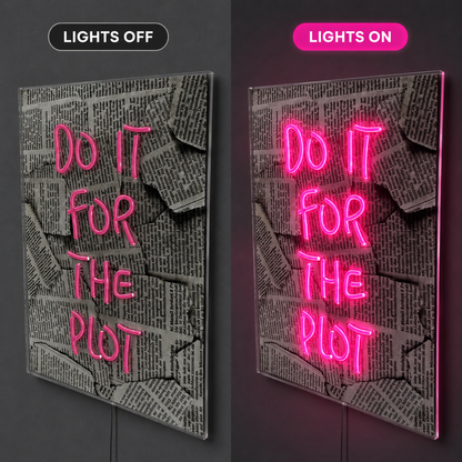 Do It For The Plot Wall Decor Room Decor LED Neon Sign - 06 Day Night Comparison