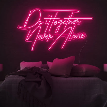 Do It Together Never Alone Yellow Led Neon Sign For Bedroom Home Decor | Shineneon