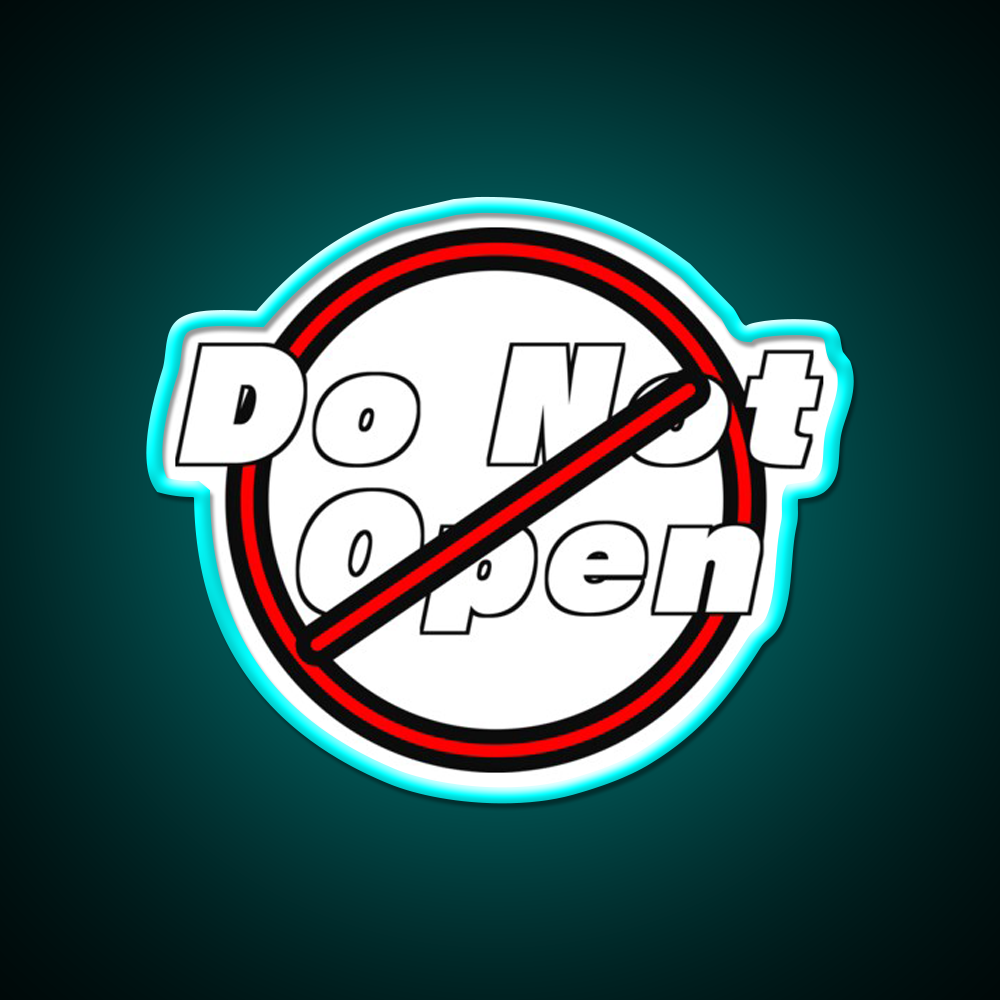 Do Not Open Beer Bar Decor Led Neon Sign Rgb Color - Size and dimension reference