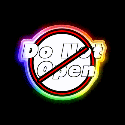 Do Not Open Beer Bar Decor Led Neon Sign Rgb Color - LED neon sign close-up detail