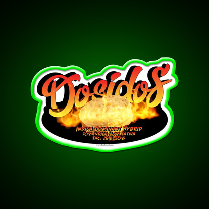 Do Si Dos Strain Art Hemp Inspired Green Leaf Led Neon Sign Rgb Color - LED neon sign view 8