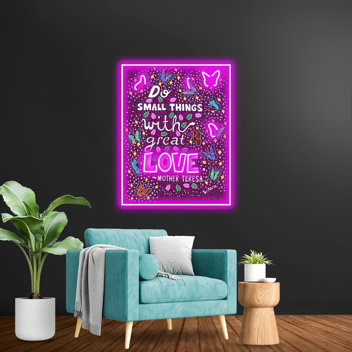 Do Small Things With Great Love Mother Teresa Wall Artwork Neon Signs