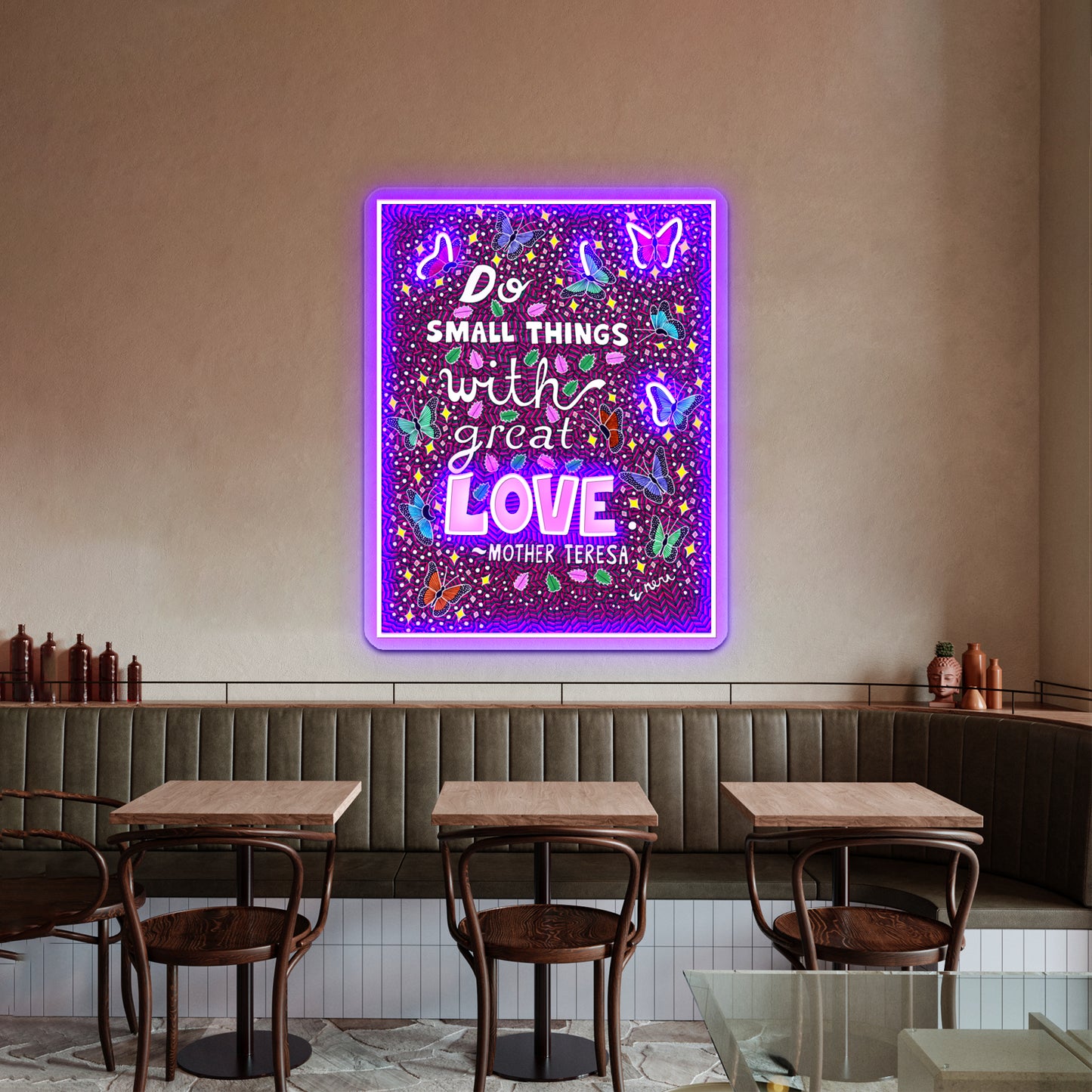 Do Small Things With Great Love Mother Teresa Wall Artwork Neon Signs