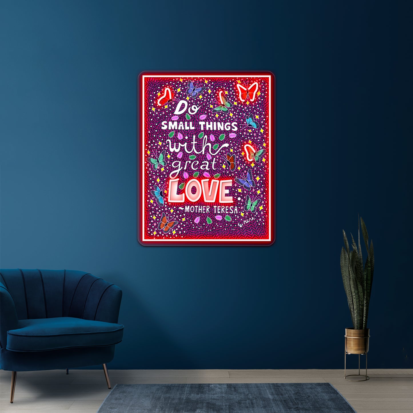 Do Small Things With Great Love Mother Teresa Wall Artwork Neon Signs