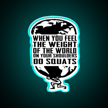 Do Squats Design Gym Fitness Led Neon Sign Rgb Color