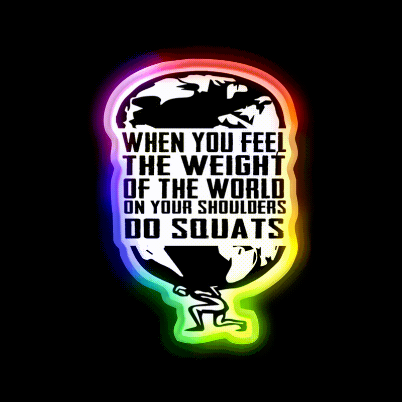 Do Squats Design Gym Fitness Led Neon Sign Rgb Color