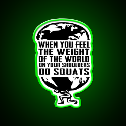 Do Squats Design Gym Fitness Led Neon Sign Rgb Color