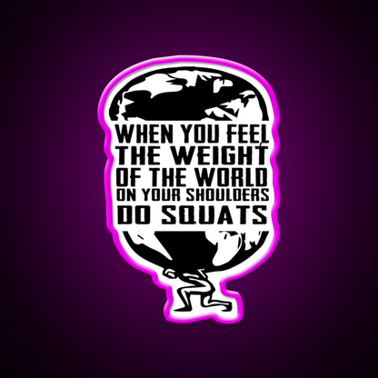 Do Squats Design Gym Fitness Led Neon Sign Rgb Color