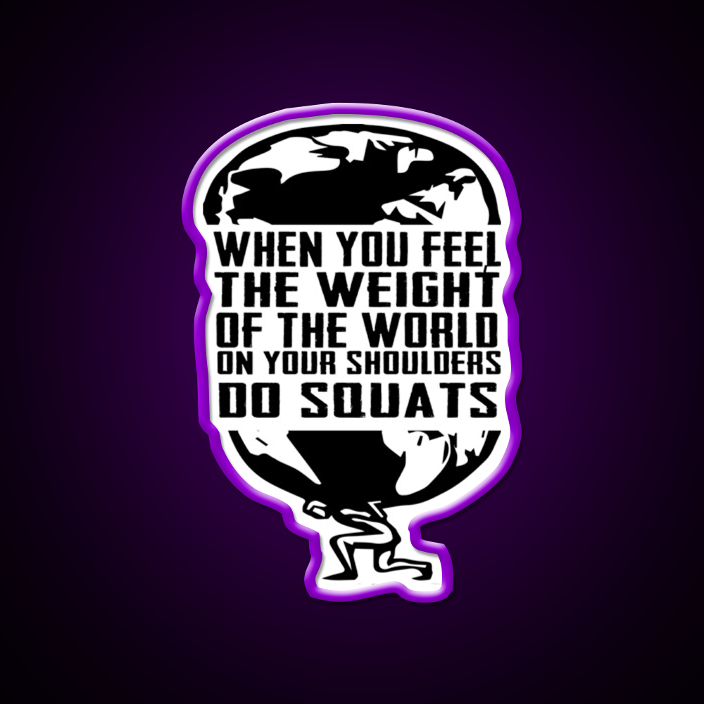 Do Squats Design Gym Fitness Led Neon Sign Rgb Color