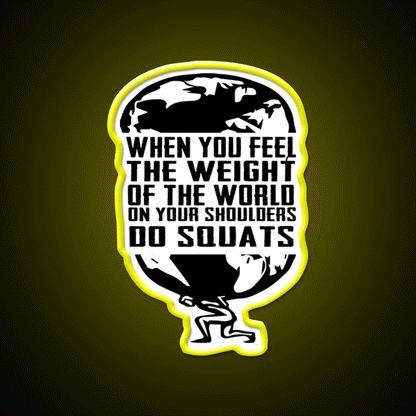 Do Squats Design Gym Fitness Led Neon Sign Rgb Color