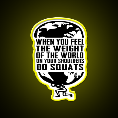 Do Squats Design Gym Fitness Led Neon Sign Rgb Color