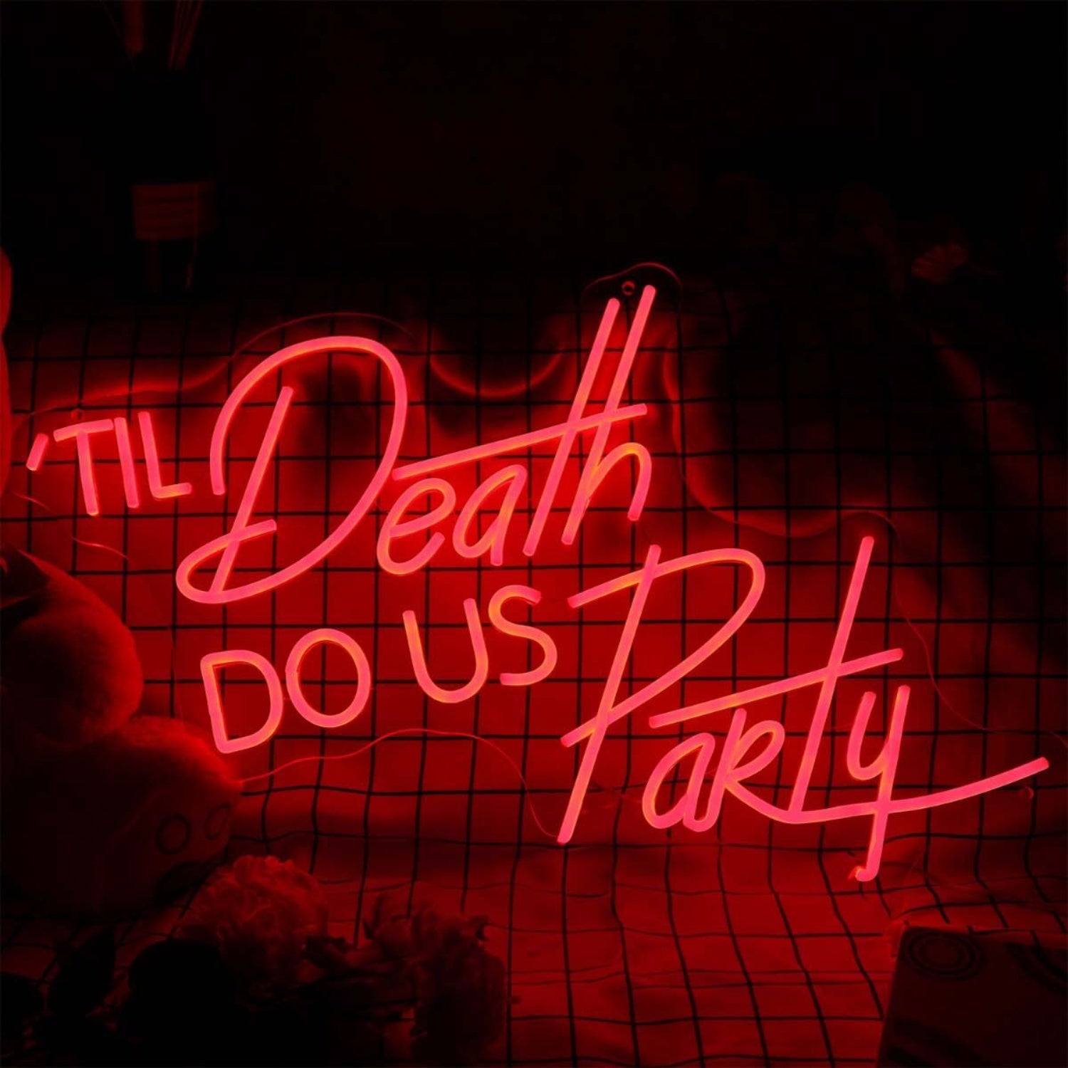 Do Us Party Til Death Red Neon Sign For Fun And Playful Spaces | Shineneon