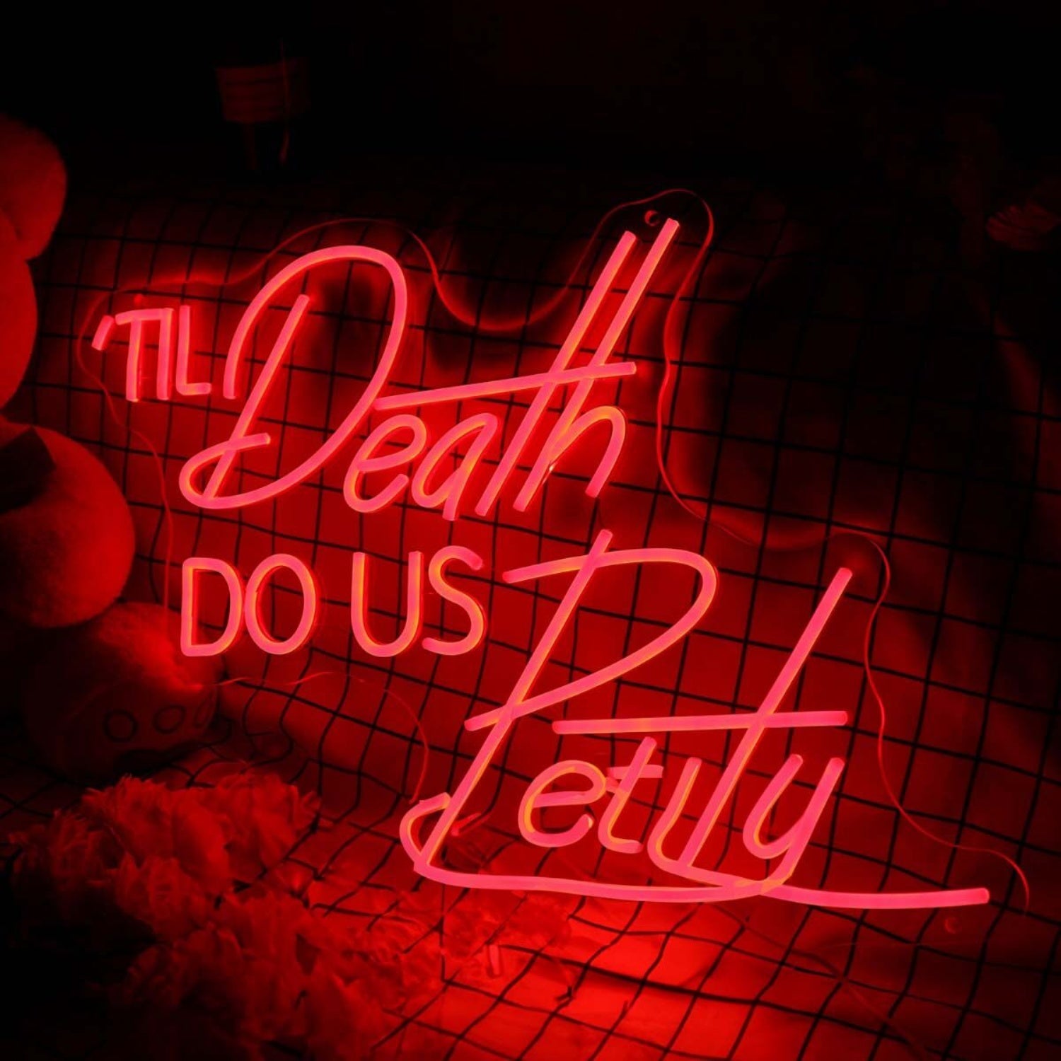 Do Us Party Til Death Red Neon Sign For Fun And Playful Spaces | Shineneon