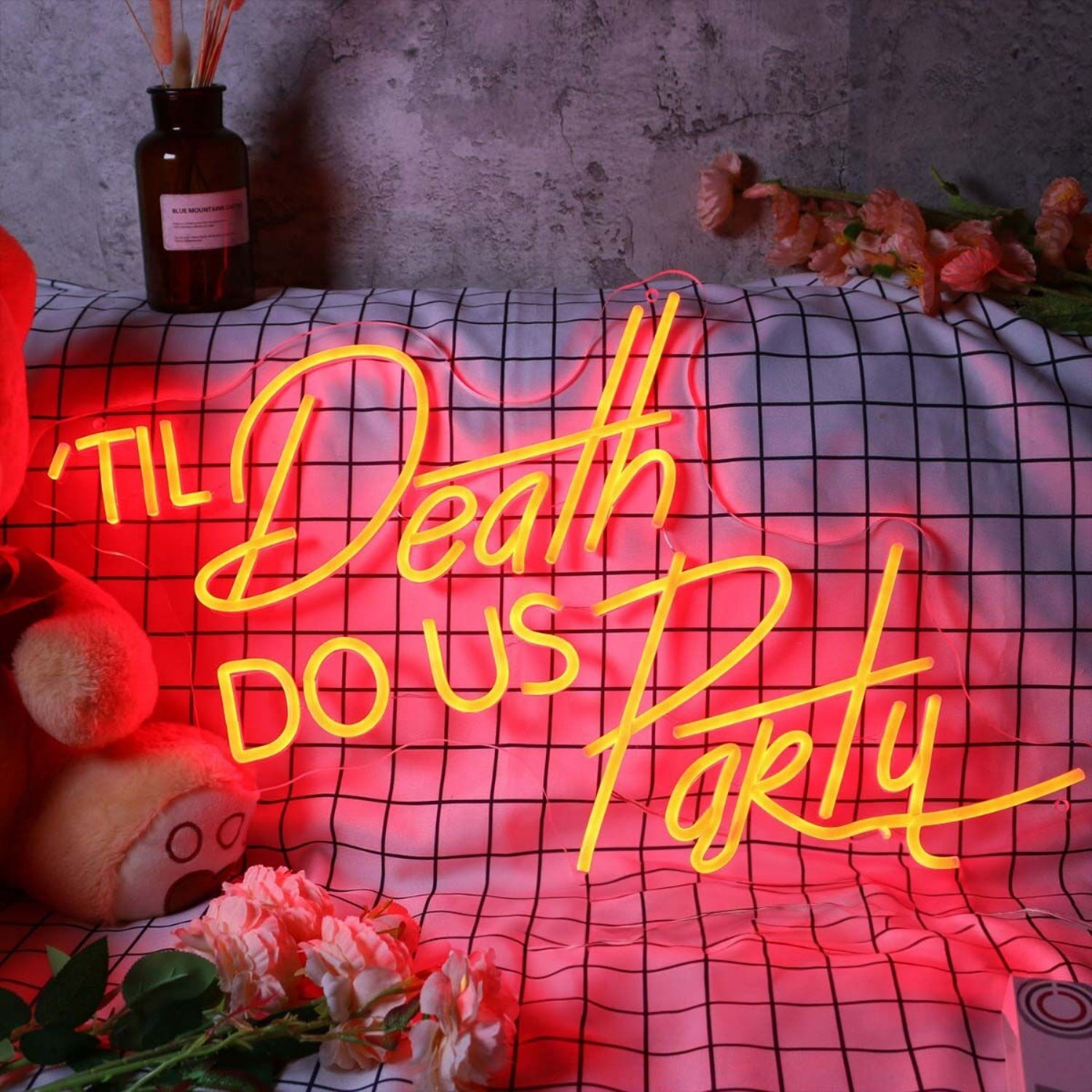 Do Us Party Til Death Red Neon Sign For Fun And Playful Spaces | Shineneon