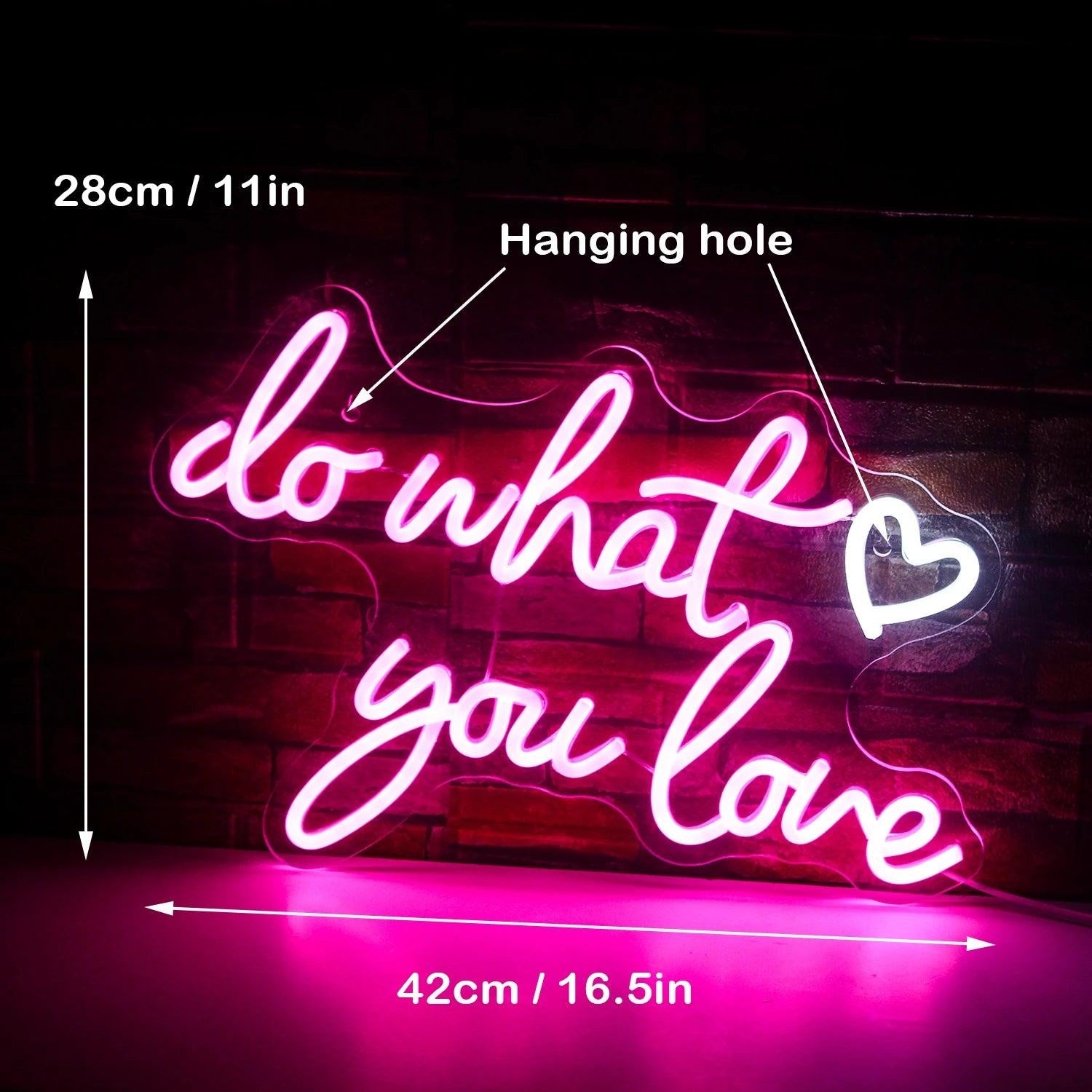 Do What You Love Bright Pink Led Neon Sign For Home Studio Cafe | Shineneon