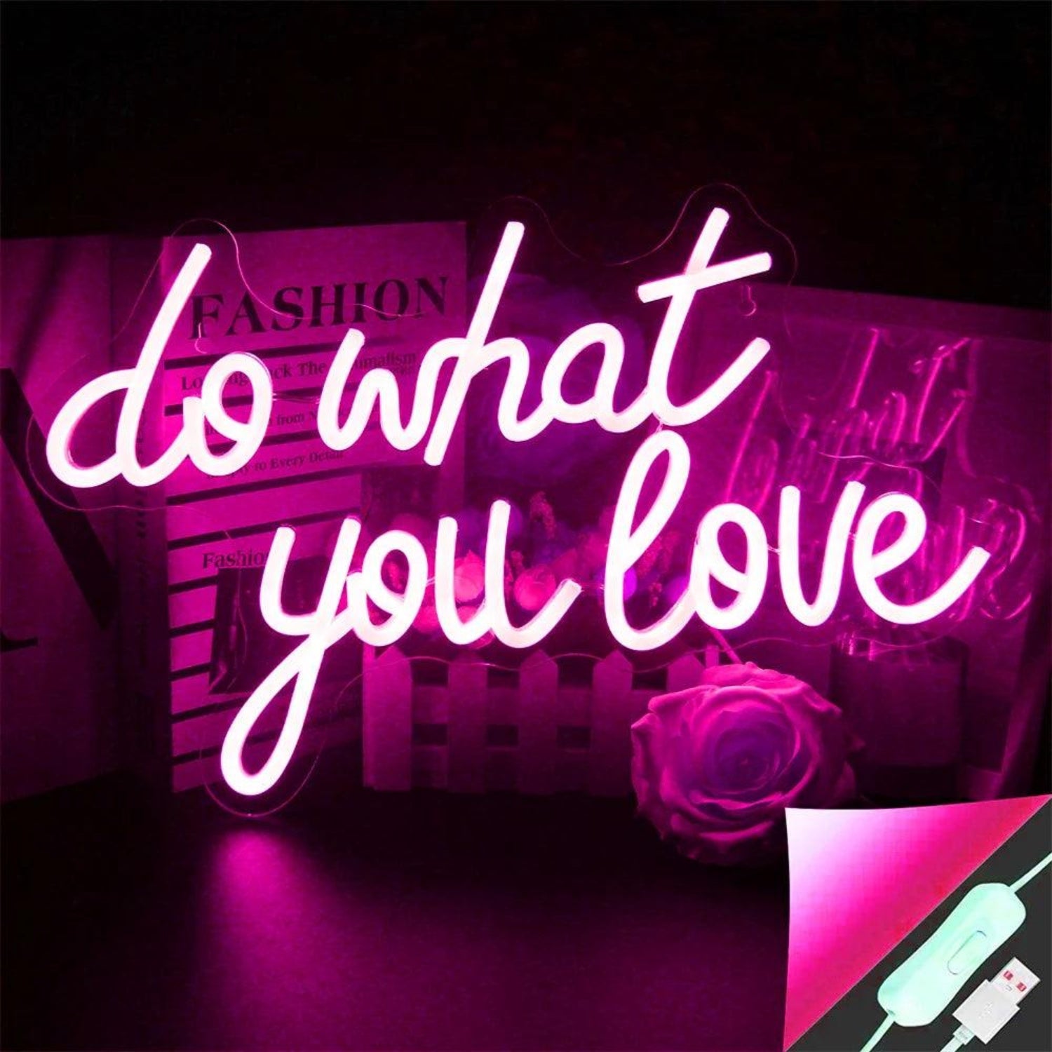 Do What You Love Bright Pink Led Neon Sign For Home Studio Cafe | Shineneon