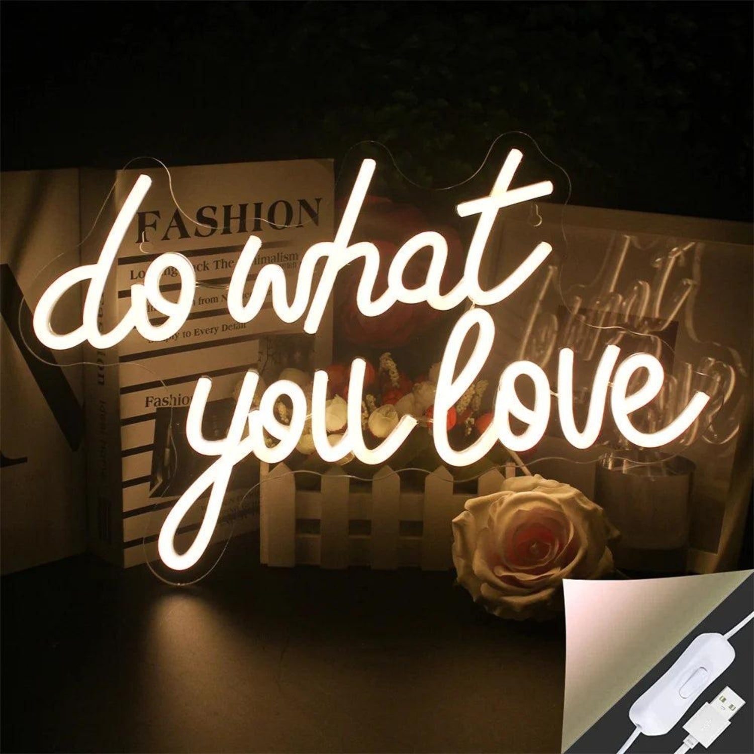 Do What You Love Bright Pink Led Neon Sign For Home Studio Cafe | Shineneon