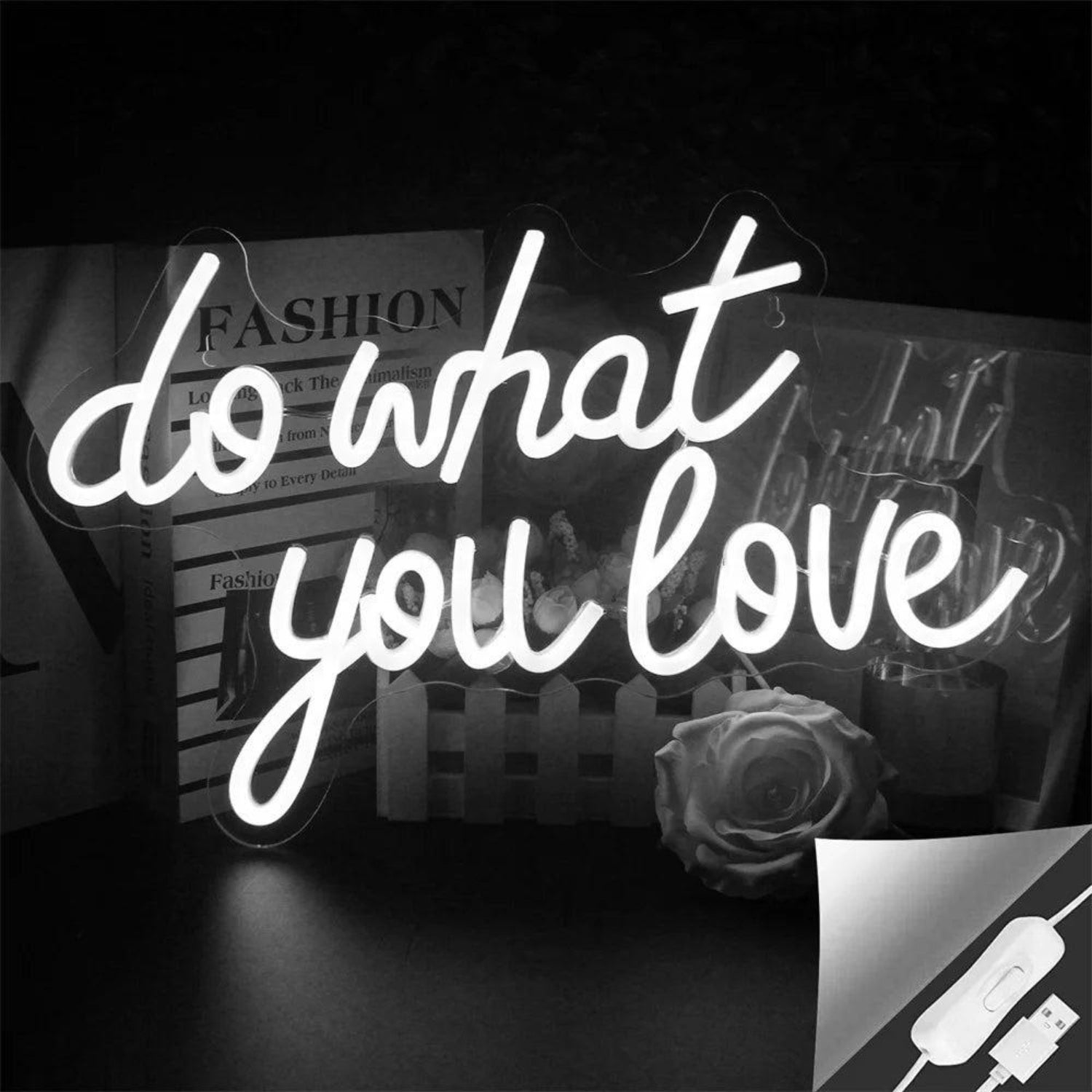 Do What You Love Bright Pink Led Neon Sign For Home Studio Cafe | Shineneon