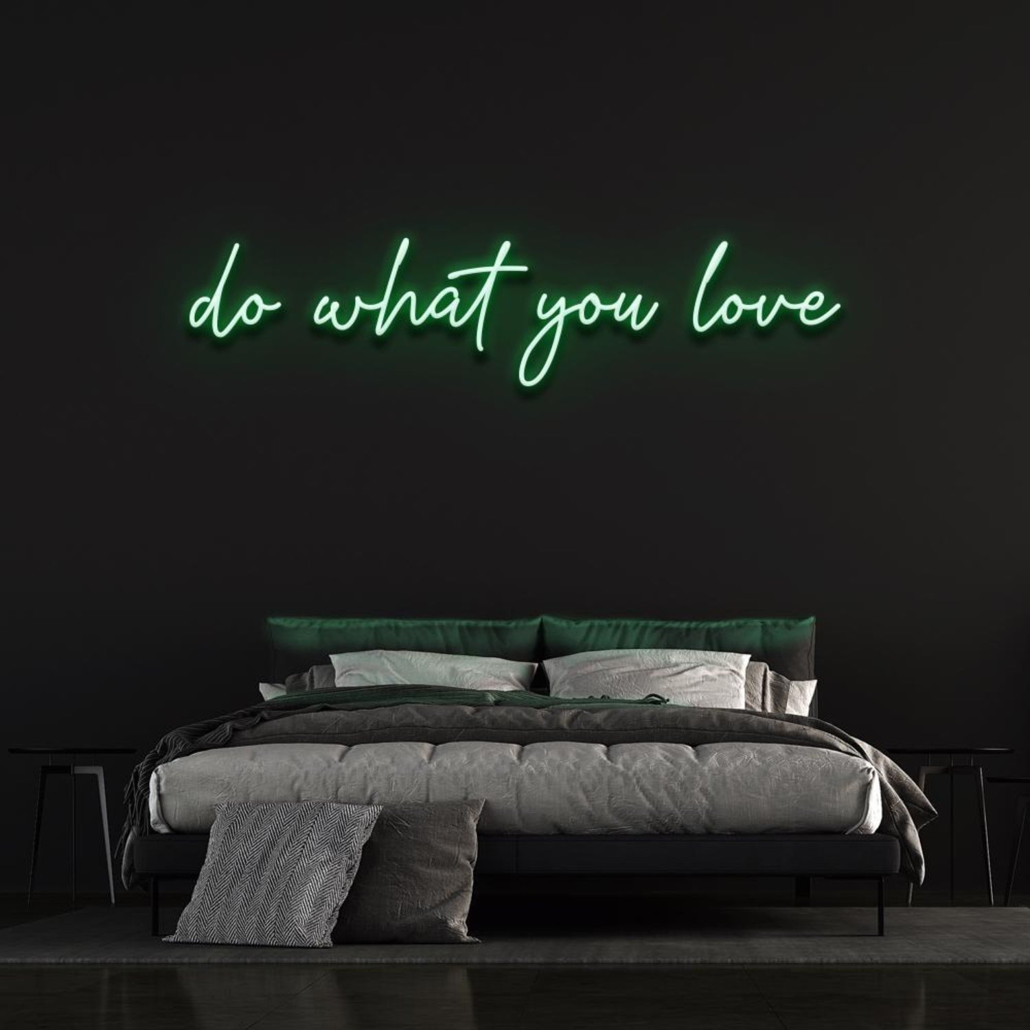 Do What You Love Led Neon Sign Green Script Bedroom Wall Decor | Shineneon