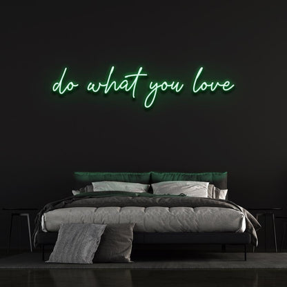 Do What You Love Led Neon Sign Green Script Bedroom Wall Decor | Shineneon