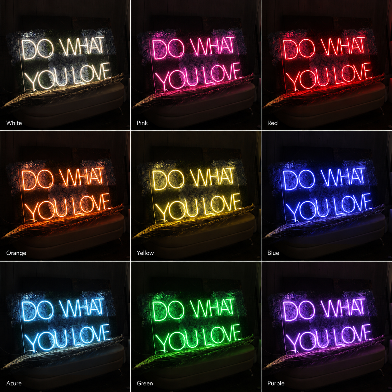 Do What You Love LED Neon Sign Home Decor - 05 Color Grid