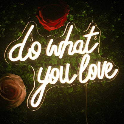 Do What You Love White Led Neon Sign For Home Studio Cafe Decor | Shineneon