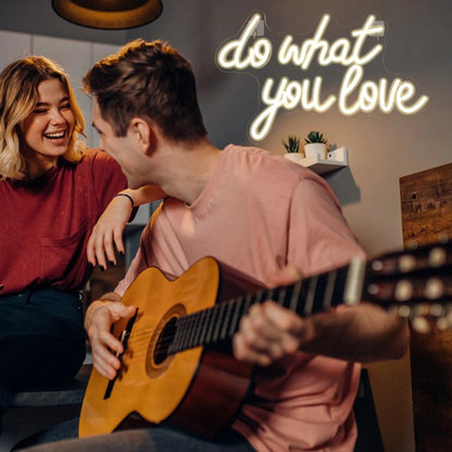 Do What You Love White Led Neon Sign For Home Studio Cafe Decor | Shineneon
