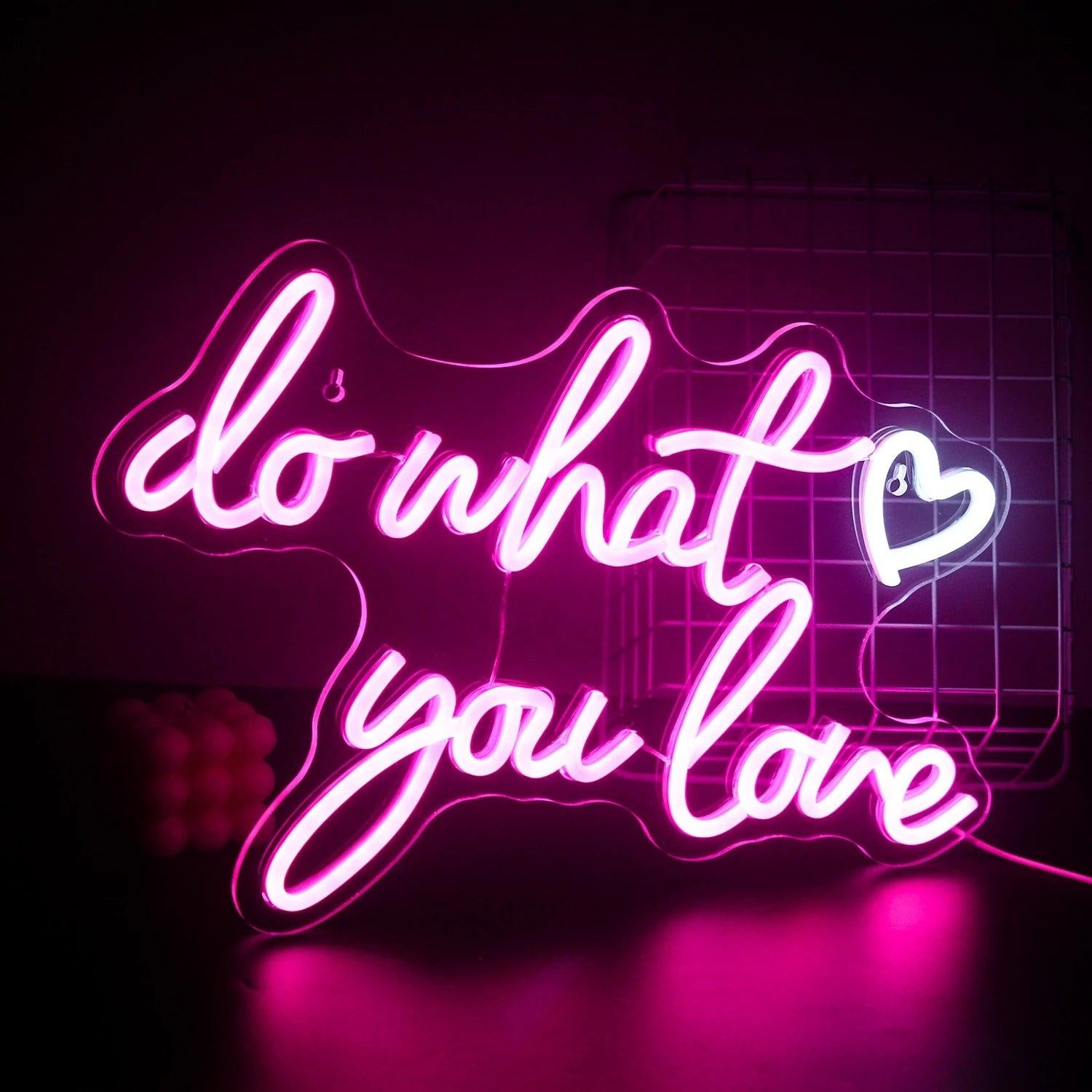 Do What You Love White Led Neon Sign For Home Studio Cafe Decor | Shineneon