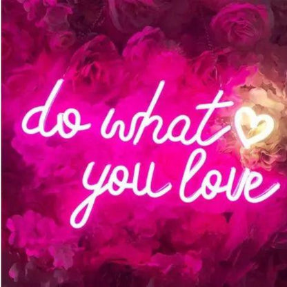 Do What You Love White Led Neon Sign For Home Studio Cafe Decor | Shineneon