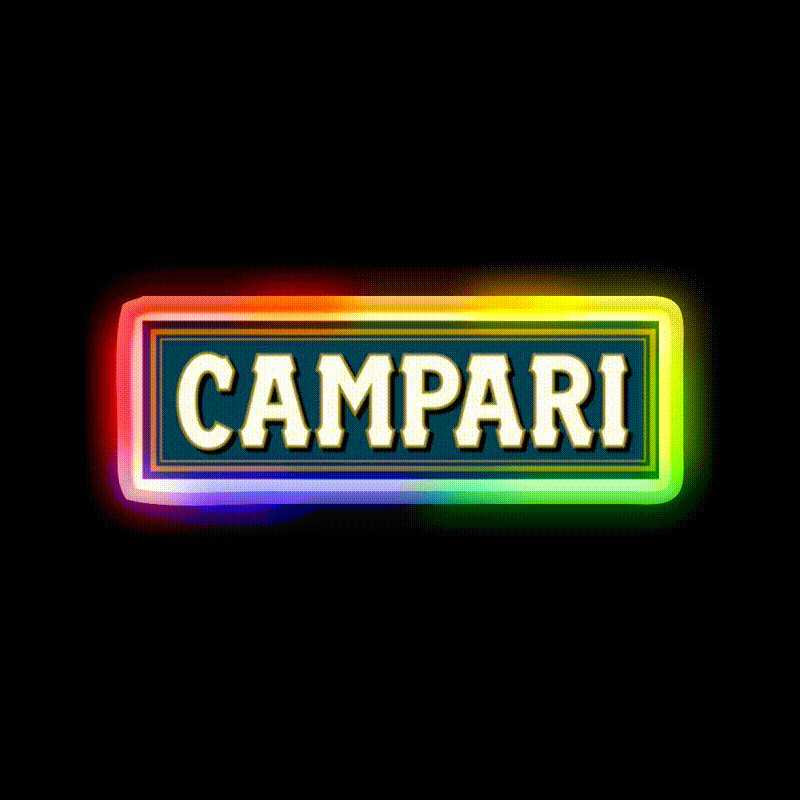 Do You Know Campari Cocktail Bar Decor Led Neon Sign Rgb Color - LED neon sign close-up detail