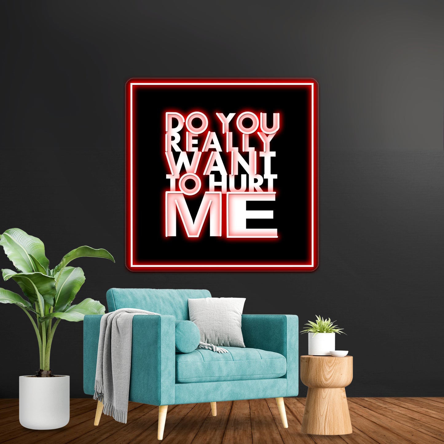 Do You Really Want To Hurt Me Wall Artwork Neon Signs