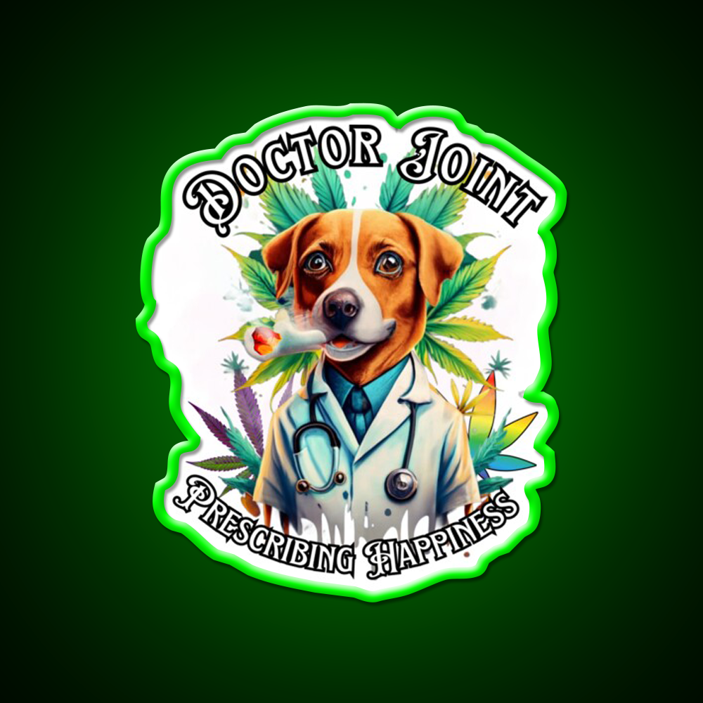 Doctor Joint Blaze 420 Hemp Inspired Green Leaf Led Neon Sign Rgb Color - LED neon sign view 8