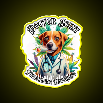 Doctor Joint Blaze 420 Hemp Inspired Green Leaf Led Neon Sign Rgb Color - LED neon sign view 7