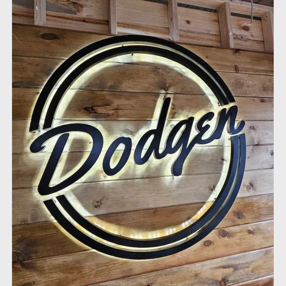 Dodgen With Circle 3D Backlit Channel Letters Led Light Sign - Shineneon