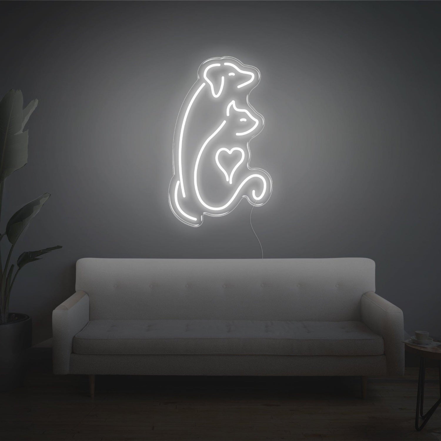 Dog And Cat V2 Bright Green Led Neon Sign For Indoor Pet Decor | Shineneon