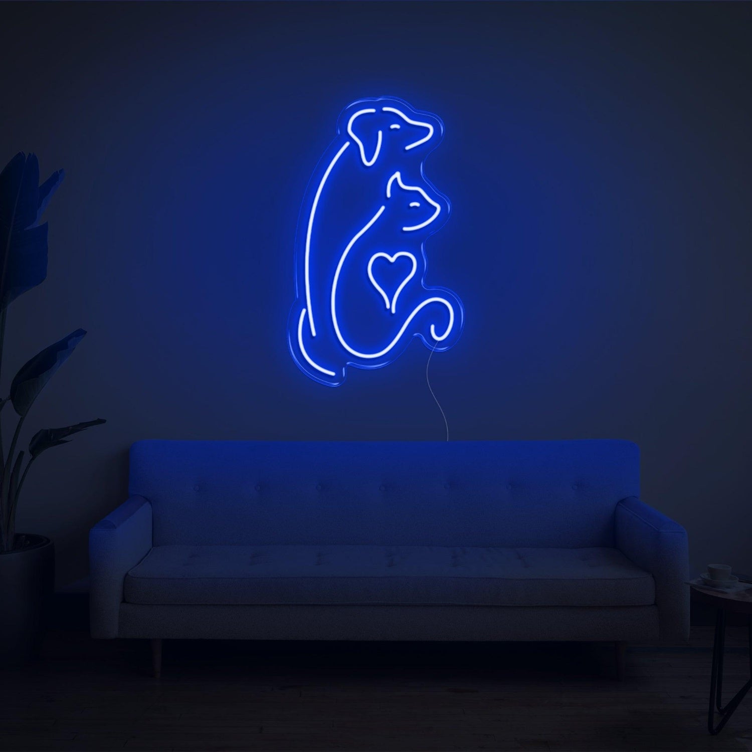 Dog And Cat V2 Bright Green Led Neon Sign For Indoor Pet Decor | Shineneon