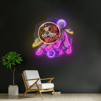 Dog Astronaut Led Neon Sign Light Custom Led Signs