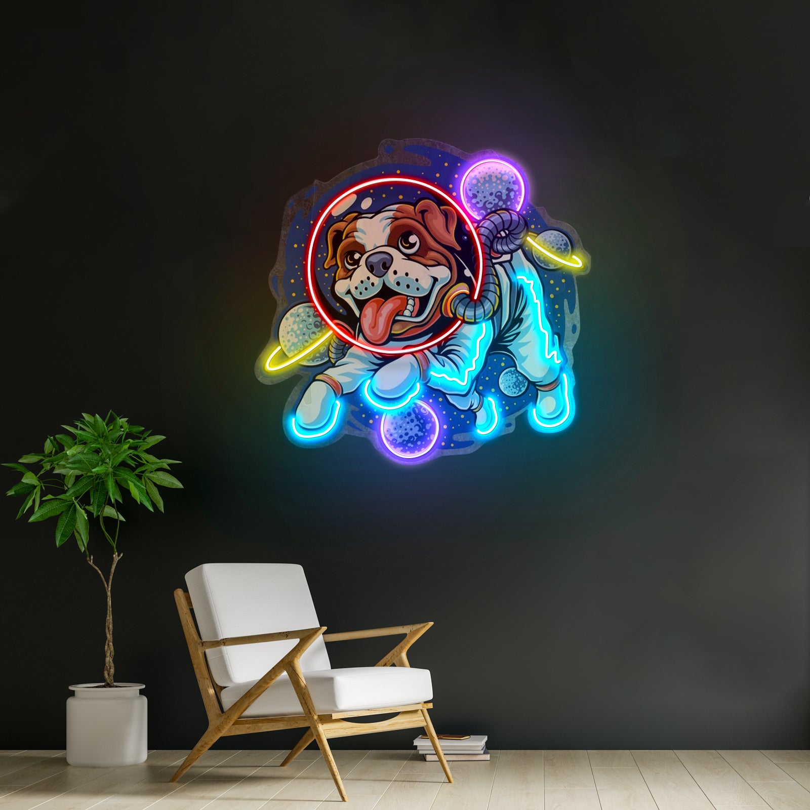 Dog Astronaut Led Neon Sign Light Custom Led Signs